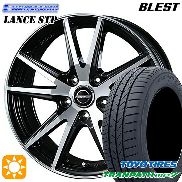 【取付対象】195/65R15 91H トーヨー トランパス mp7 BLEST ユーロマジック ランス STP ブラックポリッシュ 15インチ 6.0J 5H114.3 サマータイヤホイールセット