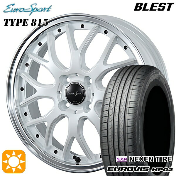 【取付対象】155/65R14 ネクセン ロードストーン ユーロビズ HP02 BLEST ユーロスポーツ タイプ815 パールホワイト 14インチ 4.5J 4H100 サマータイヤホイールセット