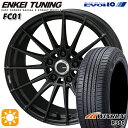 フラッシュクーポン対象★マツダ6 エクストレイル 225/60R18 104V XL ウィンラン R380 KYOHO エンケイチューニング FC01 セミグロスブラック×ロゴレーザーエッジング 18インチ 8.0J 5H114.3 サマータイヤホイールセット