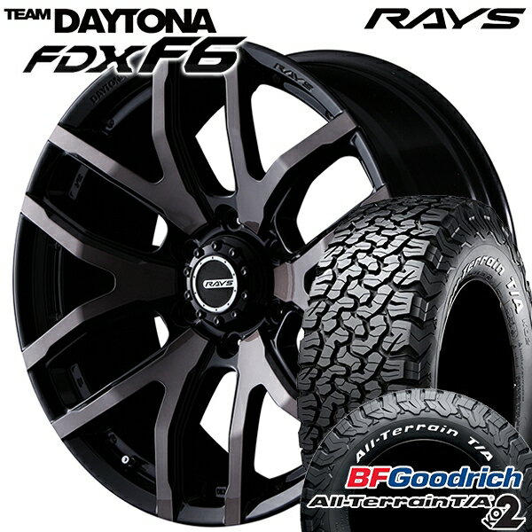 【取付対象】LT265/65R17 120/117S RWL BFグッドリッチ オールテレーン T/A KO2 RAYS レイズ チームデイトナ FDX F6 KZ 17インチ 8.0J 6H139.7 サマータイヤホイールセット