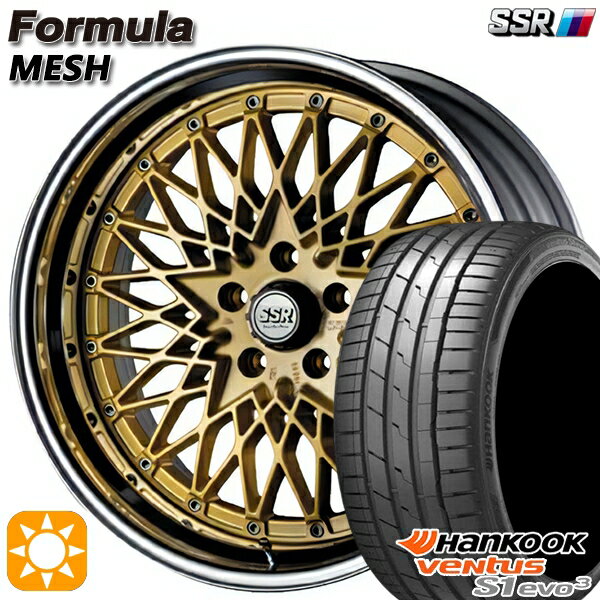 5/18 D会員限定P13倍★ 225/40R19 93Y XL ハンコック veNtus S1 evo3 K127 SSR フォーミュラ メッシュ FMゴールド 19インチ 8.0J 5H114.3 サマータイヤホイールセット