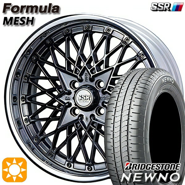 【取付対象】195/45R16 84V ブリヂストン ニューノ SSR フォーミュラ メッシュ FMチタン 16インチ 6.0J 4H100 サマータイヤホイールセット