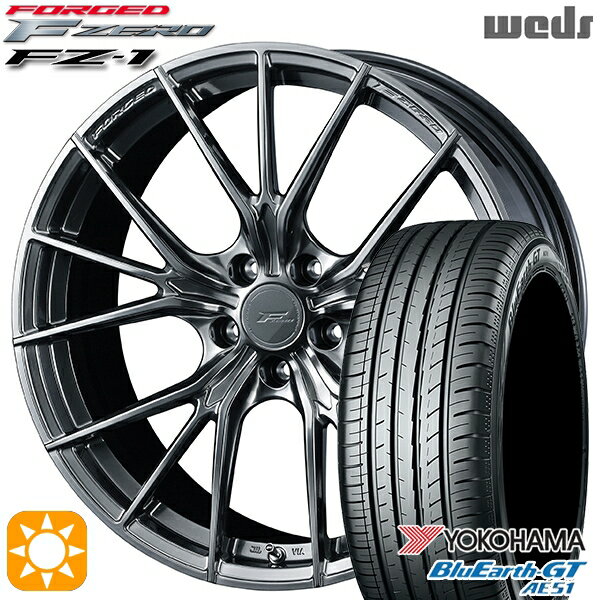 【取付対象】225/40R18 92W XL ヨコハマ ブルーアースGT AE51 Weds ウェッズ 鍛造 F ZERO FZ-1 ダイヤモンドブラック 18インチ 7.5J 5H114.3 サマータイヤホイールセット