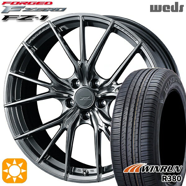 【取付対象】マツダ6 エクストレイル 225/60R18 104V XL ウィンラン R380 Weds ウェッズ 鍛造 F ZERO FZ-1 ダイヤモンドブラック 18インチ 7.5J 5H114.3 サマータイヤホイールセット
