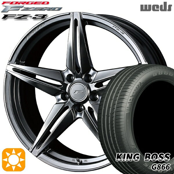 【取付対象】アルファード ヴェルファイア 245/40R19 98W XL キングボス G866 Weds ウェッズ 鍛造 F ZERO FZ-3 ダイヤモンドブラック 19インチ 8.0J 5H114.3 サマータイヤホイールセット