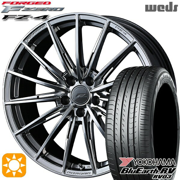 【取付対象】245/35R20 95W XL ヨコハマ ブルーアース RV03 Weds ウェッズ 鍛造 F ZERO FZ-4 ダイヤモンドブラック 20インチ 8.5J 5H114.3 サマータイヤホイールセット