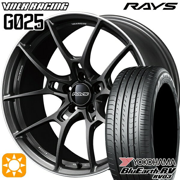 【取付対象】245/40R20 99W XL ヨコハマ ブルーアース RV03 RAYS ボルクレーシング G025 MK 20インチ 8.5J 5H114.3 サマータイヤホイールセット