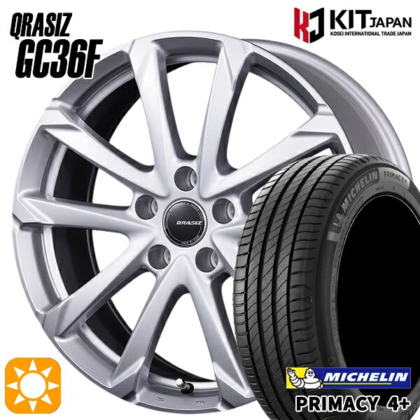 【取付対象】215/45R17 91W XL ミシュラン プライマシー4プラス コーセイ クレイシズ GC36F ブライトシルバー 17インチ 7.0J 5H100 サマータイヤホイールセット