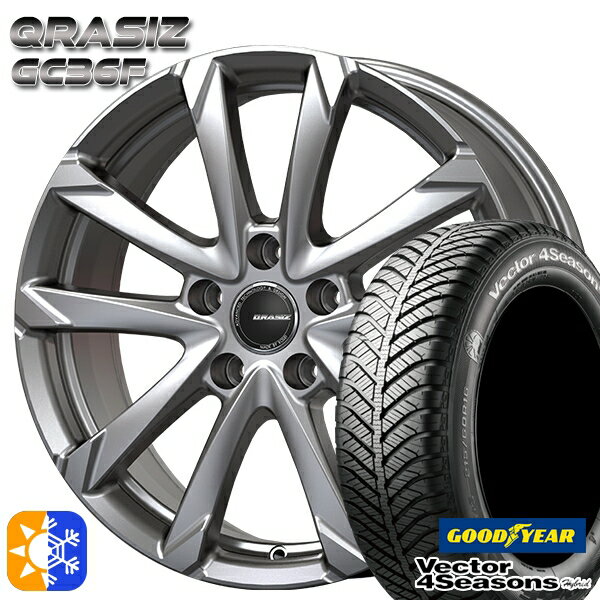 215/50R17 95H XL グッドイヤー ベクター フォーシーズンズ コーセイ クレイシズ GC36F ブライトシルバー 17インチ 7.0J 5H114.3 オールシーズンタイヤホイールセット