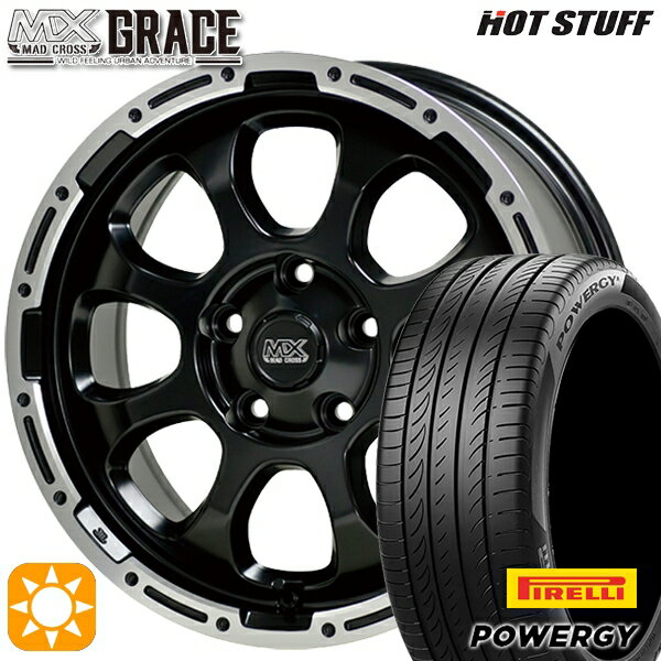 【取付対象】RAV4 エクストレイル 225/60R17 99V ピレリ パワジー HotStuff マッドクロス グレイス GB/P 17インチ 7.0J 5H114.3 サマータイヤホイールセット