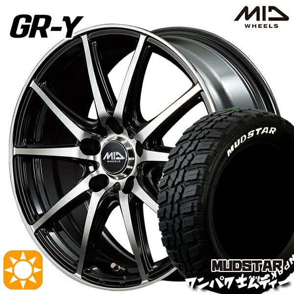 【取付対象】235/70R16 106S WL マッドスター ワンパク M/T ホワイトレター MID ファイナルスピード GR-ガンマ BP 16インチ 6.5J 5H114.3 サマータイヤホイールセット