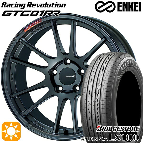 【取付対象】225/60R18 100H ブリヂストン アレンザ LX100 ENKEI エンケイ レーシングレボリューション GTC01RR マットダークガンメタリック 18インチ 7.5J 5H114.3 サマータイヤホイールセット