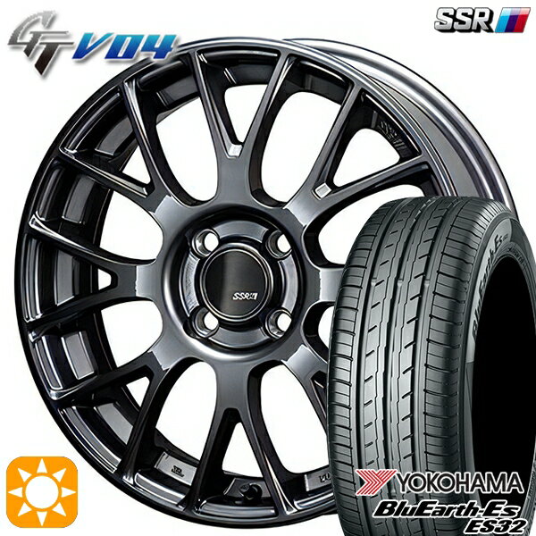【取付対象】165/50R15 73V ヨコハマ ブルーアース ES32 SSR GTV04 メタリックグレー 15インチ 5.0J 4H100 サマータイヤホイールセット