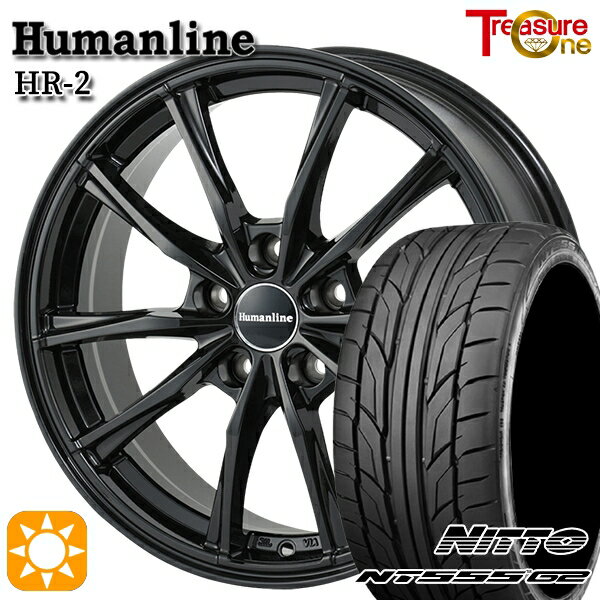 【取付対象】20アルファード 245/40R19 98Y XL ニットー NT555 G2 トレジャーワン ヒューマンライン HR2 ブラック 19インチ 8.0J 5H114.3 サマータイヤホイールセット