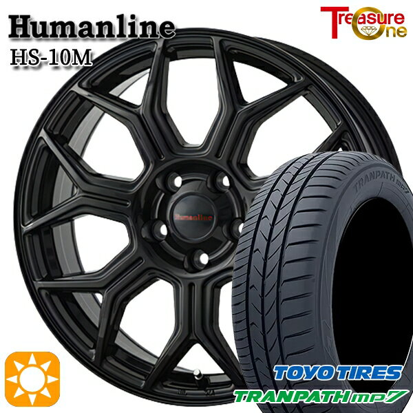 【取付対象】195/65R15 91H トーヨー トランパス mp7 トレジャーワン ヒューマンライン HS10M ブラック 15インチ 6.0J 5H114.3 サマータイヤホイールセット