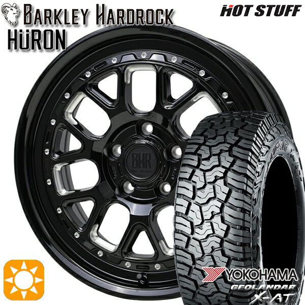 【取付対象】デリカD5 215/70R16 100/97Q ヨコハマ ジオランダー X-AT G016 ホットスタッフ バークレイハードロック ヒューロン GM/B 16インチ 7.0J 5H114.3+38 サマータイヤホイールセット