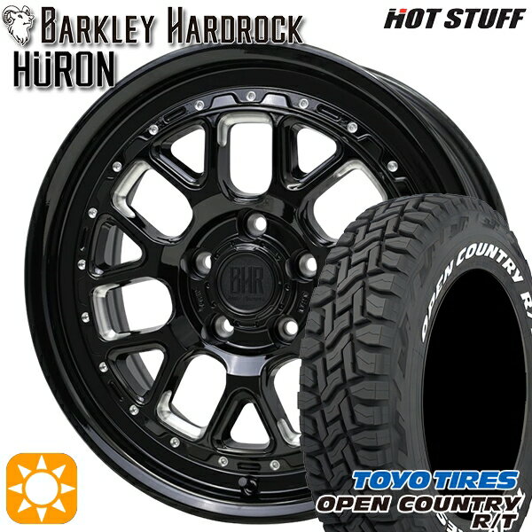 【取付対象】215/65R16 109/107Q トーヨー オープンカントリー R/T ホワイトレター ホットスタッフ バークレイハードロック ヒューロン GM/B 16インチ 7.0J 5H114.3+38 サマータイヤホイールセット
