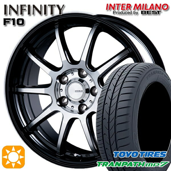 【取付対象】225/55R18 98V トーヨー トランパス mp7 インターミラノ インフィニティ F10 BK/DP 18インチ 7.0J 5H114.3 サマータイヤホイールセット