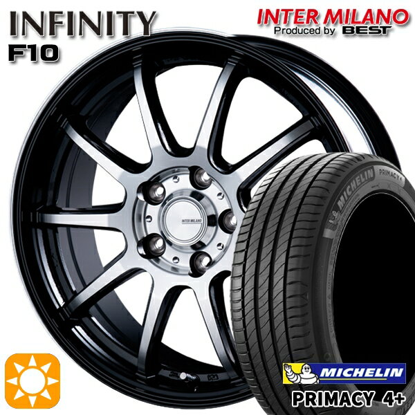 【取付対象】225/50R17 98Y XL ミシュラン プライマシー4プラス インターミラノ インフィニティ F10 BK/DP 17インチ 7.0J 5H114.3 サマータイヤホイールセット