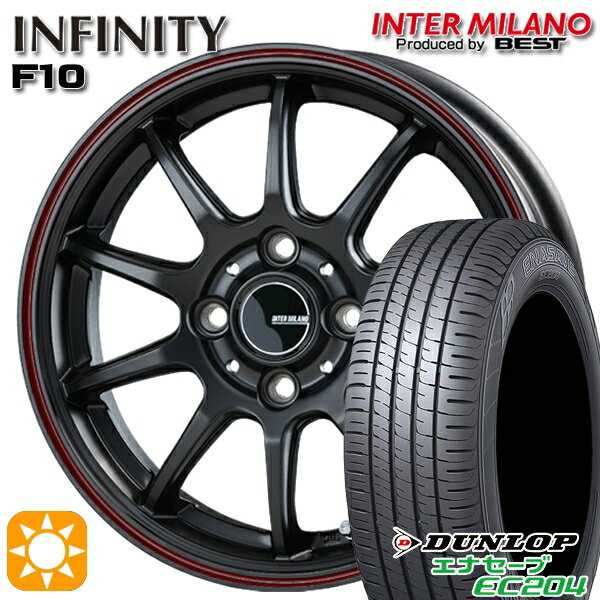 【取付対象】195/65R15 91V ダンロップ エナセーブ EC204 インターミラノ インフィニティ F10 MBK/FR 15インチ 5.5J 4H100 サマータイヤホイールセット