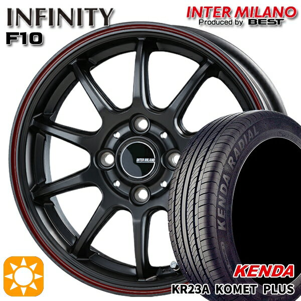 【取付対象】ハスラー 165/60R15 77H ケンダ コメットプラス KR23A インターミラノ インフィニティ F10 MBK/FR 15インチ 4.5J 4H100 サマータイヤホイールセット