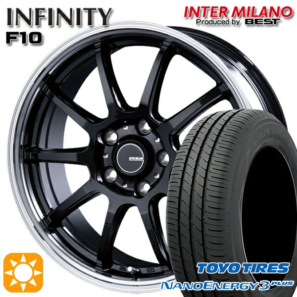 【取付対象】225/50R18 95W トーヨー ナノエナジー3プラス インターミラノ インフィニティ F10 BK/RP 18インチ 8.0J 5H114.3 サマータイヤホイールセット