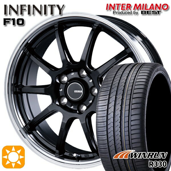 【取付対象】ジェイド アクセラ 225/40R18 92W XL ウィンラン R330 インターミラノ インフィニティ F10 BK/RP 18インチ 7.0J 5H114.3 サマータイヤホイールセット