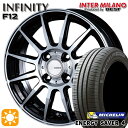 【取付対象】155/65R14 79H XL ミシュラン エナジーセイバー4 インターミラノ インフィニティ F12 BK/P 14インチ 4.5J 4H100 サマータイヤホイールセット