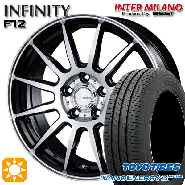 【取付対象】215/45R18 89W トーヨー ナノエナジー3プラス インターミラノ インフィニティ F12 BK/P 18インチ 7.0J 5H114.3 サマータイヤホイールセット