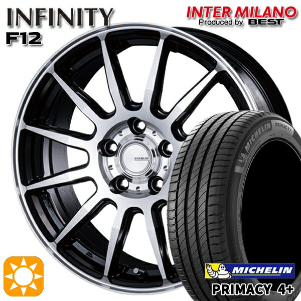 【取付対象】フォレスター 215/60R17 96V ミシュラン プライマシー4プラス インターミラノ インフィニティ F12 BK/P 17インチ 7.0J 5H100 サマータイヤホイールセット