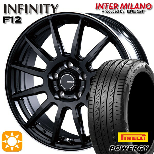 【取付対象】フォレスター 215/55R17 98W XL ピレリ パワジー インターミラノ インフィニティ F12 BK/FP 17インチ 7.0J 5H100 サマータイヤホイールセット