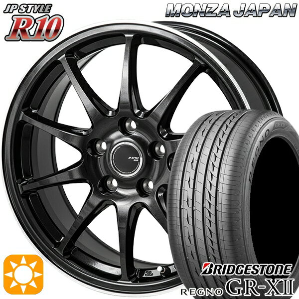 【取付対象】195/65R15 91H ブリヂストン レグノ GRX2 モンツァ JPスタイル R10 15インチ 6.0J 5H114.3 サマータイヤホイールセット