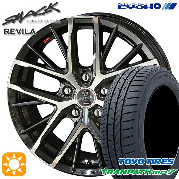 【取付対象】205/65R15 94H トーヨー トランパス mp7 KYOHO スマック レヴィラ 15インチ 6.0J 5H114.3 サマータイヤホイールセット