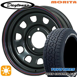 フラッシュクーポン対象★ジムニーシエラ 195/80R15 107/105N LT トーヨー オープンカントリーA/T3 ホワイトレター MRT デイトナS ブラック 15インチ 6.0J 5H139.7 サマータイヤホイールセット