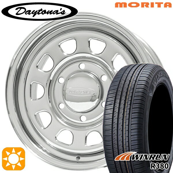 【取付対象】200系ハイエース 215/60R17 96V ウィンラン R380 MRT デイトナS　クローム 17インチ 6.5J 6H139.7 サマータイヤホイールセット