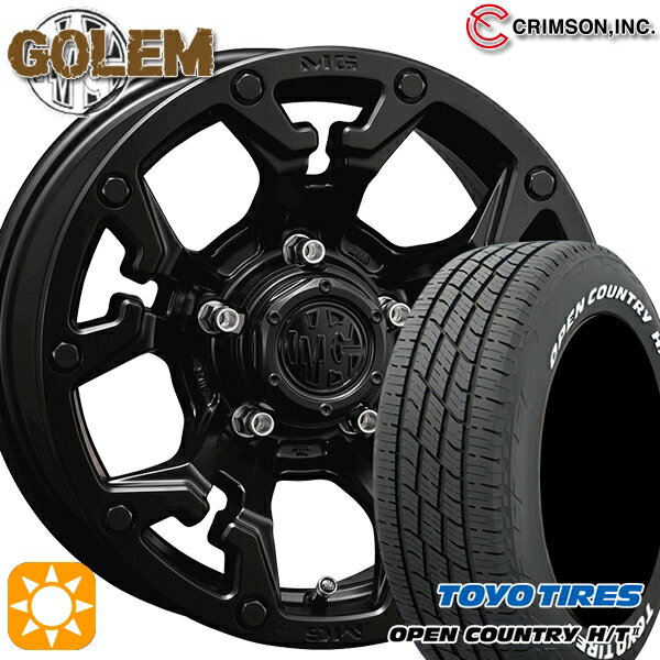 【取付対象】新型60系プリウス 195/60R17 90H トーヨー オープンカントリー H/T2 WL クリムソン MG ゴーレム マットブラック 17インチ 7.0J 5H114.3 サマータイヤホイールセット