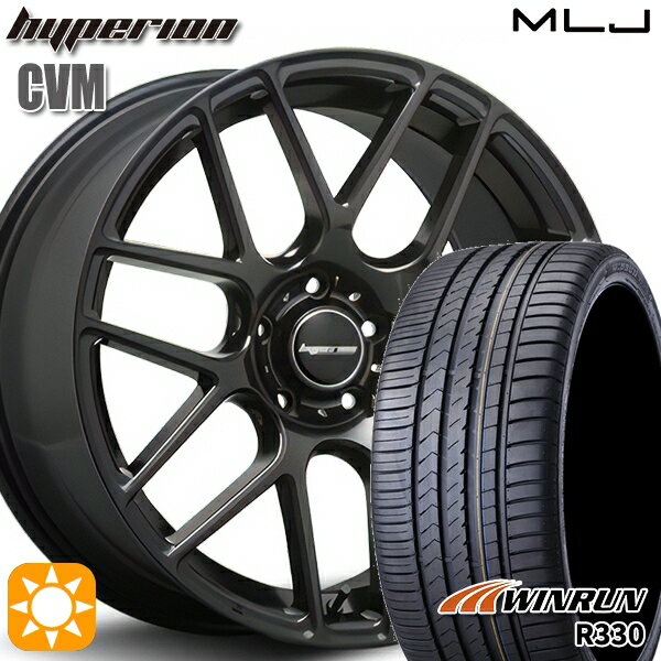 【取付対象】225/35R19 88W XL ウィンラン R330 MLJ ハイペリオン CVM ハーフグロスブラック 19インチ 8.5J 5H114.3 サマータイヤホイールセット