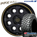 フラッシュクーポン対象★JEEPラングラー 245/75R17 121/118Q RBL BFグッドリッチ マッドテレーン T/A KM3 KYOHO PPX MIL:8 セミグロスブラック×イエローライン 17インチ 7.0J 5H127 サマータイヤホイールセット