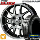 【取付対象】アクア デミオ ノート 195/55R16 87V グッドイヤー エフィシェントグリップ エコ EG01 モンツァ JPスタイル MJ02 ブラックメタリックポリッシュ 16インチ 6.0J 4H100 サマータイヤホイールセット