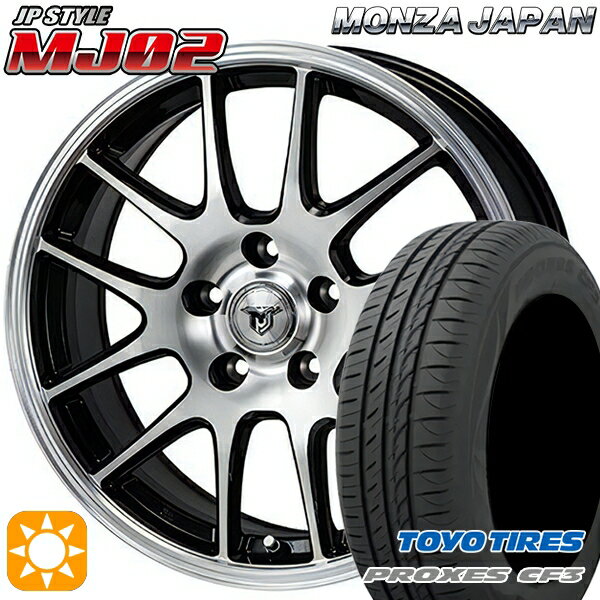 【取付対象】ジェイド アクセラ 225/40R18 92W XL トーヨー プロクセス CF3 モンツァ JPスタイル MJ02 ブラックメタリックポリッシュ 18インチ 7.5J 5H114.3 サマータイヤホイールセット