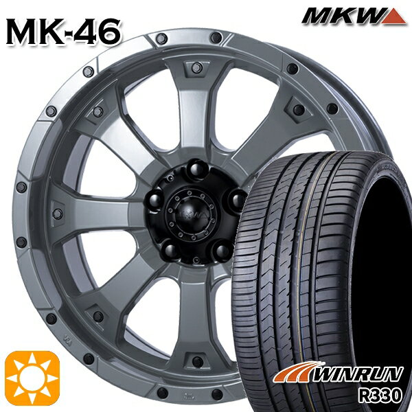 【取付対象】リーフ アクセラ 205/55R16 91V ウィンラン R330 MKW MK-46 ヘルキャット 16インチ 7.0J 5H114.3 サマータイヤホイールセット