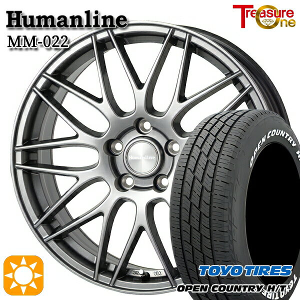 【取付対象】225/60R17 99H トーヨー オープンカントリー H/T2 WL トレジャーワン ヒューマンライン MM022 ダークグレー 17インチ 7.0J 5H114.3 サマータイヤホイールセット