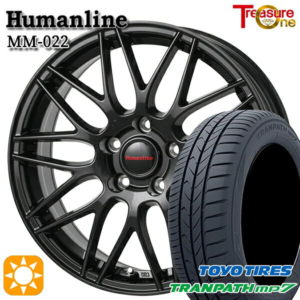 【取付対象】エスクァイア セレナ 195/65R15 91H トーヨー トランパス mp7 トレジャーワン ヒューマンライン MM022 ブラック 15インチ 6.0J 5H114.3 サマータイヤホイールセット