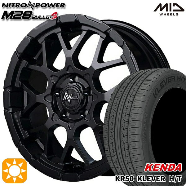 【取付対象】235/60R18 107H ケンダ クレバー H/T KR50 MID ナイトロパワー M28バレットS セミグロスブラック 18インチ 7.0J 5H114.3 サマータイヤホイールセット