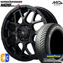 ヤリスクロス 205/65R16 95H グッドイヤー ベクター フォーシーズンズ MID ナイトロパワー M28バレットS 16インチ 7.0J 5H114.3 セミグロスブラック オールシーズンタイヤホイールセット