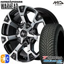 215/60R16 99H XL ヨコハマ ブルーアース 4S AW21 MID ナイトロパワー ウォーヘッド ダークガンメタ/ミラーカット 16インチ 7.0J 5H114.3 オールシーズンタイヤホイールセット