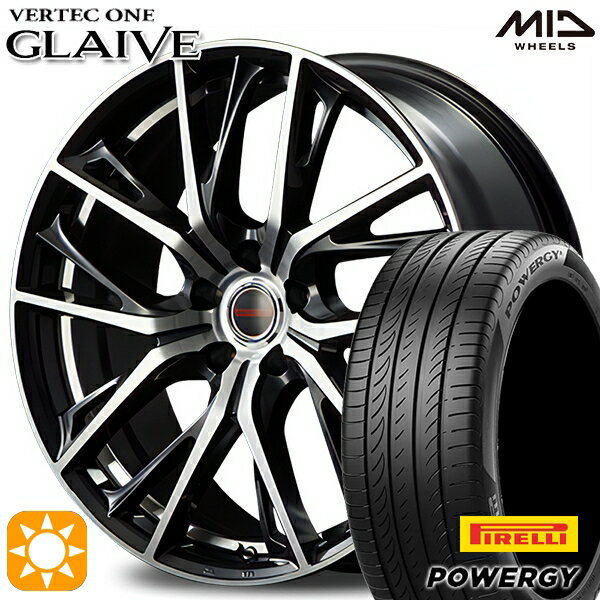 【取付対象】245/35R20 95W XL ピレリ パワジー MID ヴァーテックワン グレイブ ダイヤモンドブラックポリッシュ/アンダーカットDC 20インチ 8.5J 5H114.3 サマータイヤホイールセット