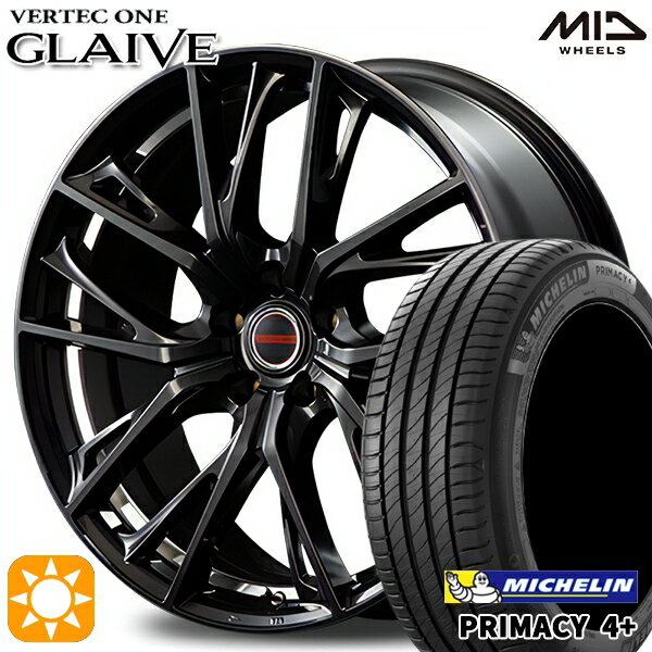 5/18 D会員限定P13倍★ リーフ レヴォーグ 215/50R17 95W XL ミシュラン プライマシー4プラス MID ヴァーテックワン グレイブ DB 17インチ 7.0J 5H114.3 サマータイヤホイールセット