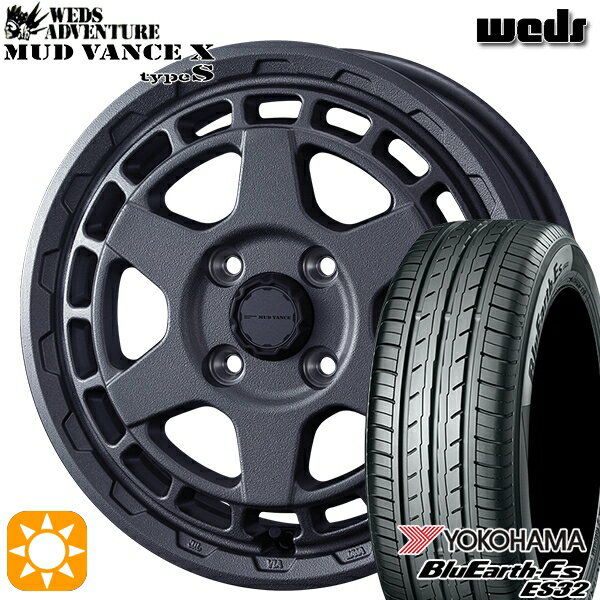 【取付対象】165/50R15 73V ヨコハマ ブルーアース ES32 Weds マッドヴァンス X タイプS フリントグレー 15インチ 4.5J 4H100 サマータイヤホイールセット