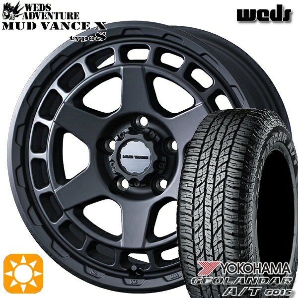 【取付対象】215/70R16 100H ヨコハマ ジオランダーA/T G015 Weds マッドヴァンス X タイプS フルマットブラック 16インチ 7.0J 5H114.3 サマータイヤホイールセット